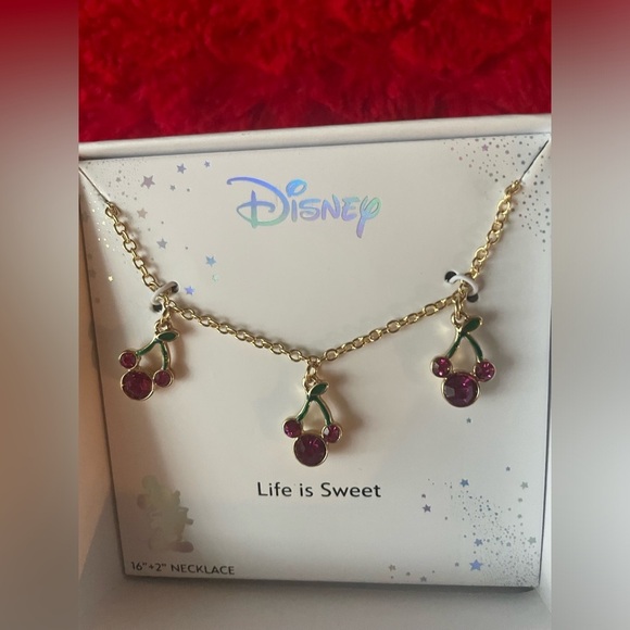 Disney Cherry Charm Necklace, Minnie mouse necklace,women’s necklace. - Picture 11 of 16